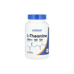 Nutricost, L-teanina, 200 mg, 120 cápsulas