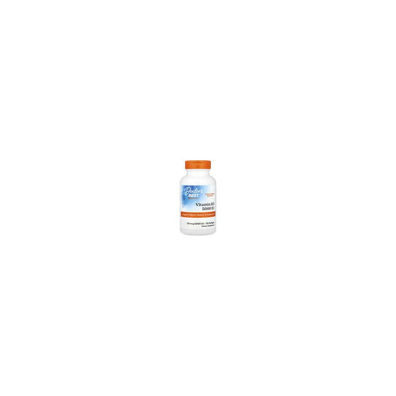 Doctor's Best, Vitamina D3, 125 mcg (5000 UI), 720 cápsulas blandas