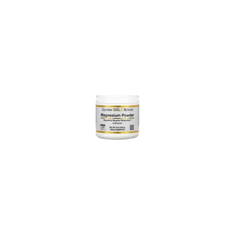 California Gold Nutrition, Magnesio en polvo para preparar bebidas, Sin sabor, 283 g (10 oz)
