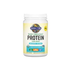 Garden of Life, Proteína orgánica cruda RAW, Fórmula vegetal orgánica, Sin sabor, 560 g (19,75 oz)