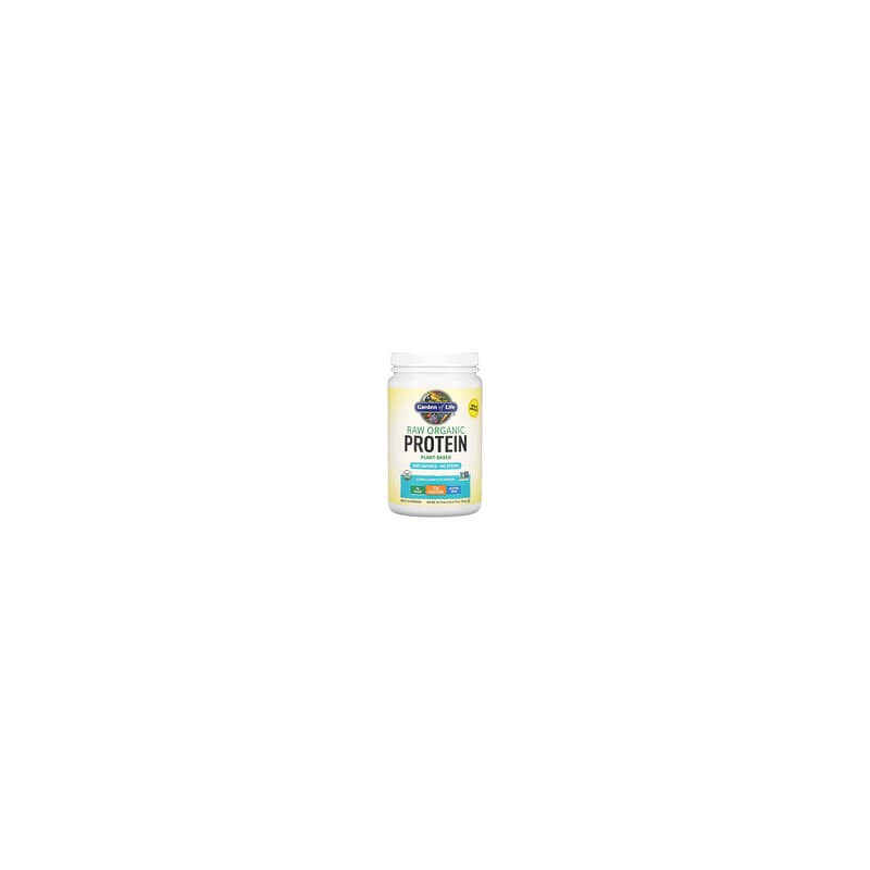 Garden of Life, Proteína orgánica cruda RAW, Fórmula vegetal orgánica, Sin sabor, 560 g (19,75 oz)