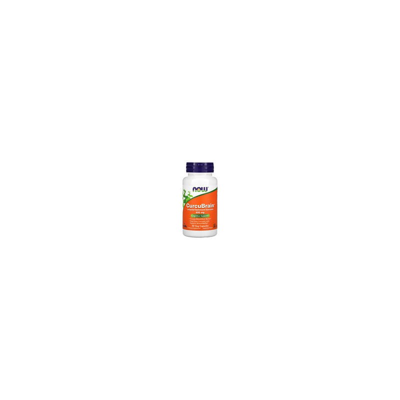 NOW Foods, CurcuBrain, Refuerzo cognitivo, 400 mg, 50 cápsulas vegetales