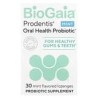 BioGaia, Suplemento probiótico para la salud bucal Prodentis®, Para encías y dientes saludables, Menta, 30 pastillas probióticas