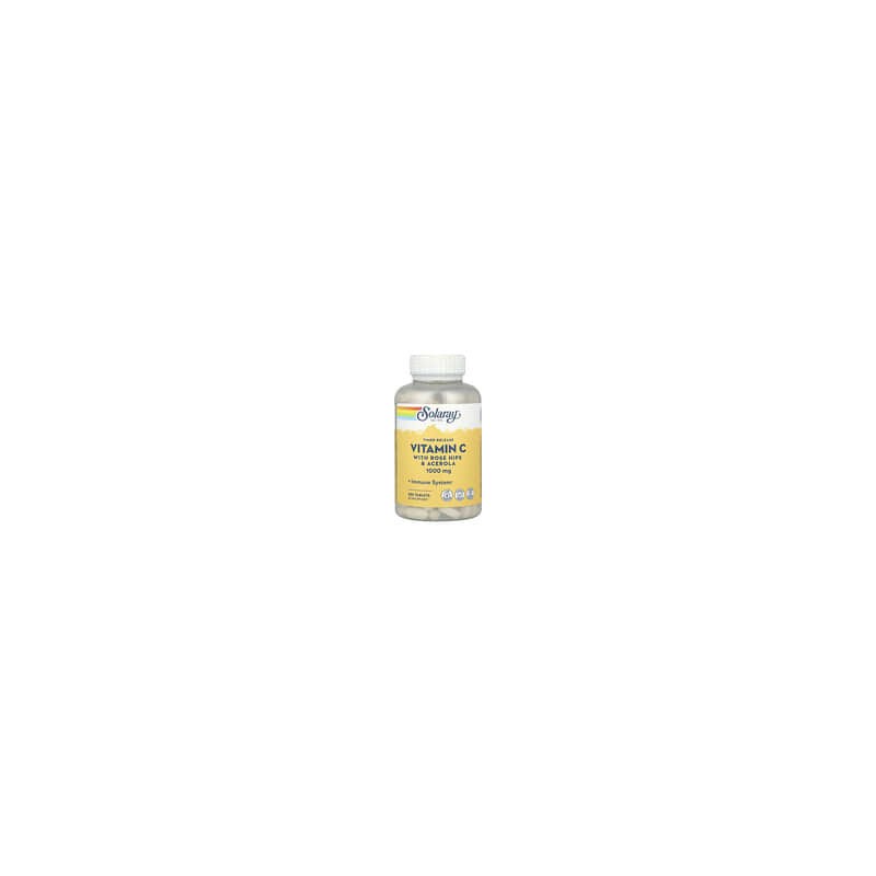Solaray, Vitamina C de liberación prolongada con rosa mosqueta y acerola, 1000 mg, 250 comprimidos