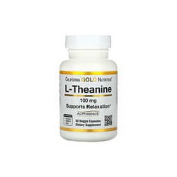 California Gold Nutrition, L-teanina, Con AlphaWave, 100 mg, 60 cápsulas vegetales