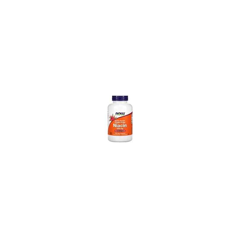 NOW Foods, Niacina, No causa enrojecimiento, Doble concentración, 500 mg, 180 cápsulas vegetales