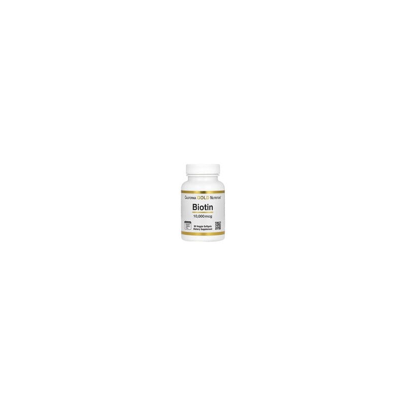 California Gold Nutrition, Biotina, 10.000 mcg, 90 cápsulas blandas vegetales