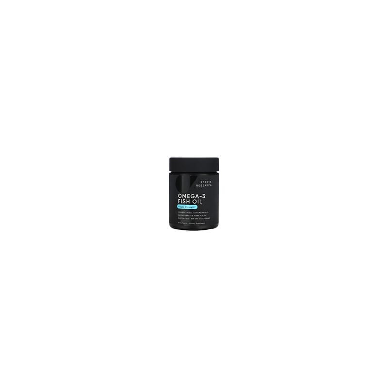 Sports Research, Aceite de pescado con omega-3, Triple concentración, 1250 mg, 60 cápsulas blandas
