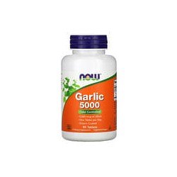 NOW Foods, Ajo 5000, Suplemento alimentario, 90 comprimidos