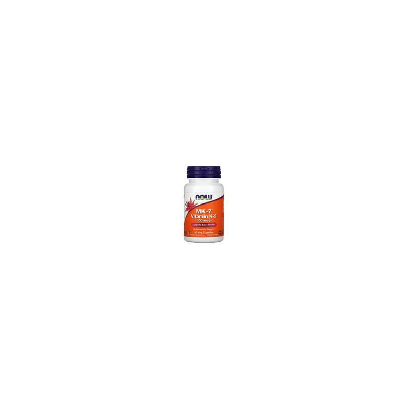 NOW Foods, MK-7, Vitamina K2, 100 mcg, 60 cápsulas vegetarianas