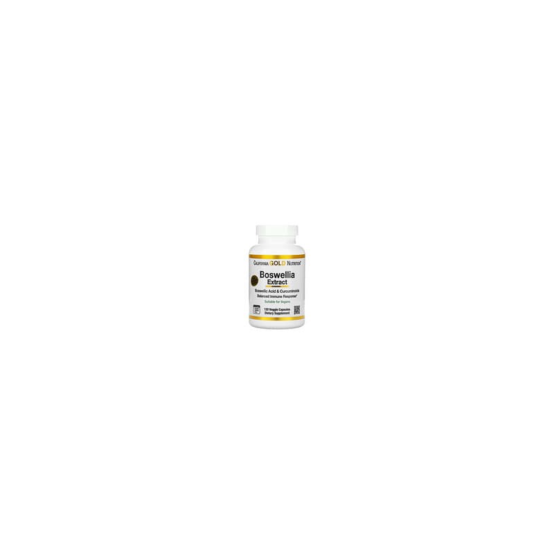 California Gold Nutrition, Extracto de Boswellia con extracto de cúrcuma, 500 mg, 120 cápsulas vegetales (250 mg por cápsula)
