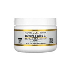 California Gold Nutrition, Vitamina C regulada Gold C, Vitamina C no ácida en polvo, Ascorbato de sodio, 238 g (8,40 oz)