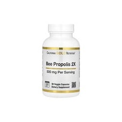California Gold Nutrition, Propóleo de abeja 2X, Extracto concentrado, 500 mg, 90 cápsulas vegetales