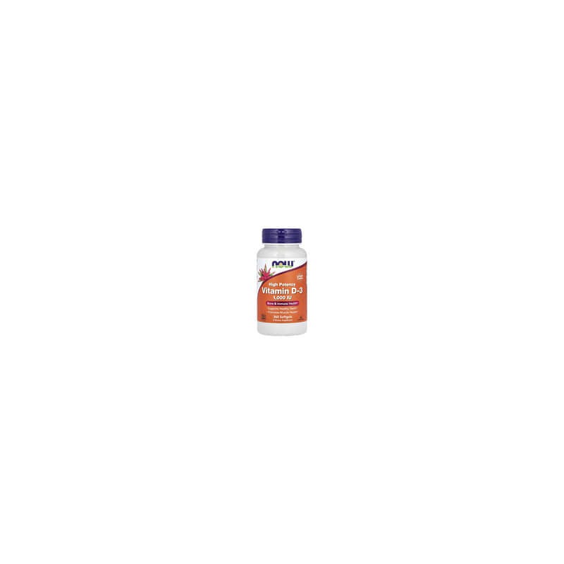 NOW Foods, Vitamina D3, Alta potencia, 1000 UI, 360 cápsulas blandas