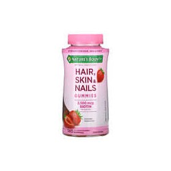 Nature's Bounty, Gomitas para el cabello, la piel y las uñas, Fresa, 140 gomitas