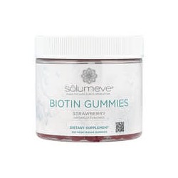 Solumeve, Gomitas con biotina, Sin gelatina, Fresa, 100 gomitas vegetales