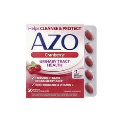 AZO, Salud de las vías urinarias Cranberry®, 50 comprimidos oblongos