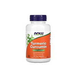 NOW Foods, Curcumina de cúrcuma, 60 cápsulas vegetales