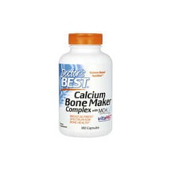 Doctor's Best, Complejo Bone Maker de calcio con MCHCal y VitaMK7, 180 cápsulas