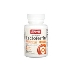Jarrow Formulas, Lactoferrina, Liofilizada, 250 mg, 60 cápsulas