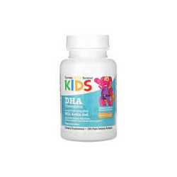California Gold Nutrition, Comprimidos masticables de DHA para niños, Bacalao 100 % silvestre del Ártico, Fresa y limón, 180 cáp