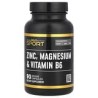 California Gold Nutrition, Sport, Zinc, magnesio y vitamina B6, 90 cápsulas vegetales