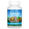 NaturesPlus, Source of Life, Animal Parade, Calcio, Suplemento masticable para niños, Sabor a helado de vainilla, 90 comprimidos