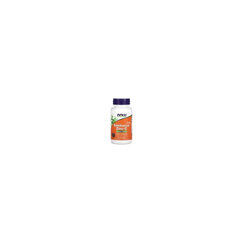 NOW Foods, Sambucus, zinc y vitamina C, 60 pastillas