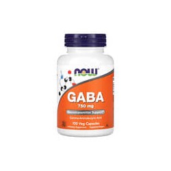 NOW Foods, GABA con vitamina B6, 750 mg, 100 cápsulas vegetales