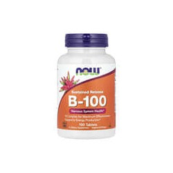 NOW Foods, B-100, Liberación prolongada, 100 comprimidos