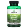 Swanson, Cúrcuma y pimienta negra`` 90 cápsulas vegetales
