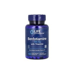 Life Extension, Benfotiamina con tiamina, 100 mg, 120 cápsulas vegetales