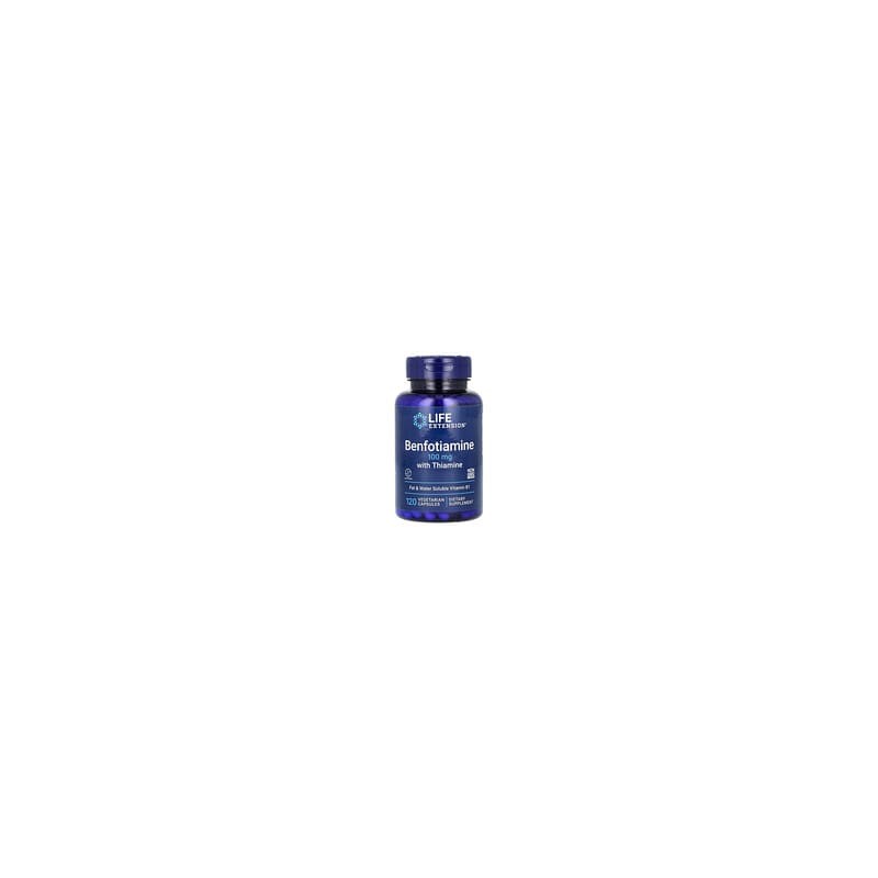 Life Extension, Benfotiamina con tiamina, 100 mg, 120 cápsulas vegetales