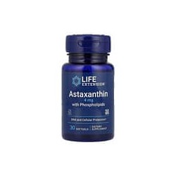 Life Extension, Astaxantina con fosfolípidos, 4 mg, 30 cápsulas blandas