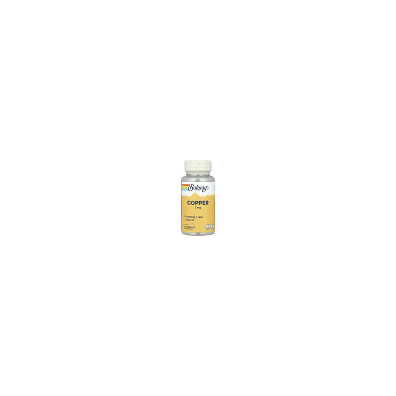 Solaray, Cobre, 2 mg, 100 cápsulas vegetales