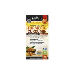 BioSchwartz, Curcumina de cúrcuma con BioPerine, 1500 mg, 90 cápsulas vegetales (500 mg por cápsula)