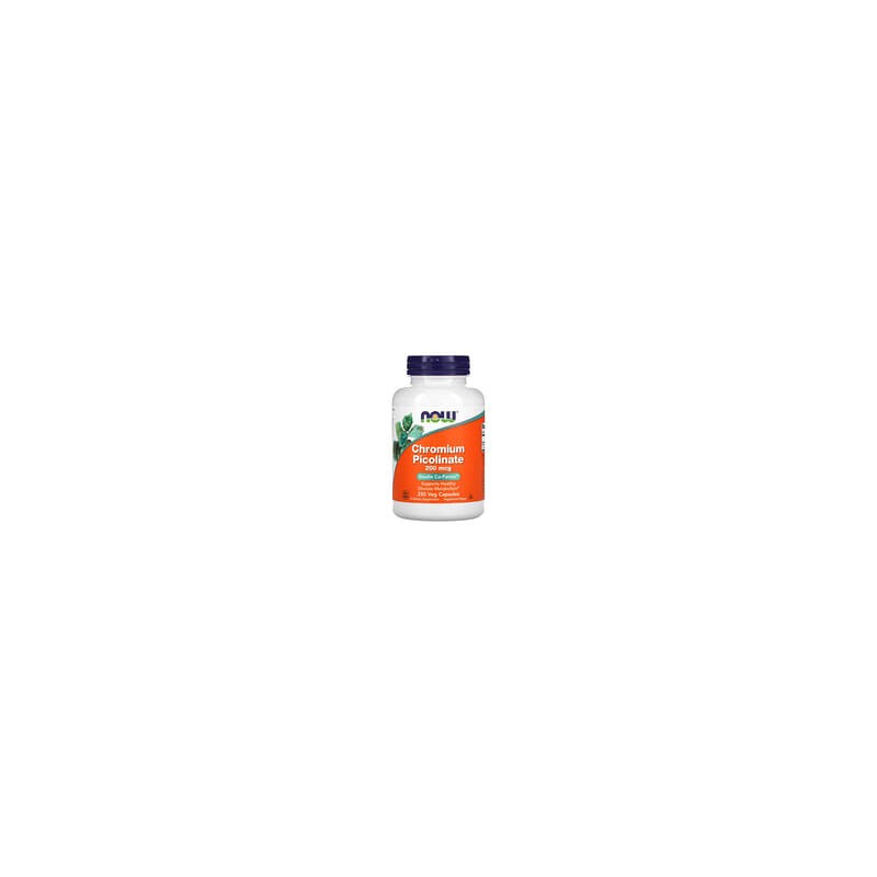 NOW Foods, Picolinato de cromo, 200 mcg, 250 cápsulas vegetales