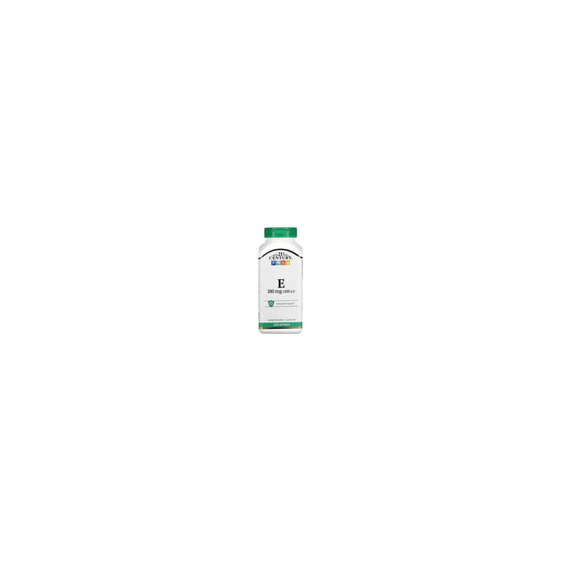 21st Century, Vitamina E, 180 mg (400 UI), 250 cápsulas blandas