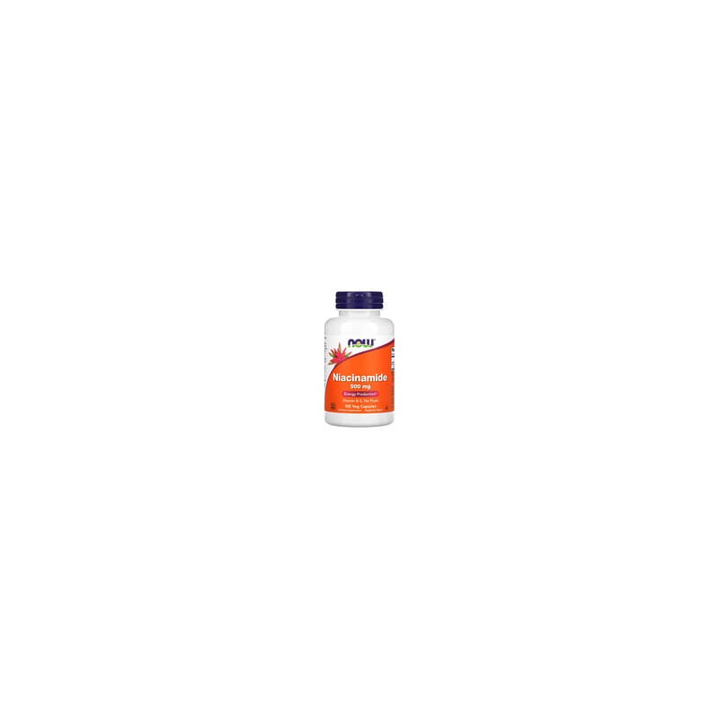 NOW Foods, Niacinamida, 500 mg, 100 cápsulas vegetales