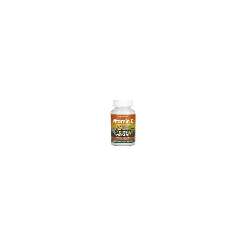 NaturesPlus, Source of Life, Animal Parade, Vitamina C, Sabor natural a zumo de naranja, 90 comprimidos con forma de animal
