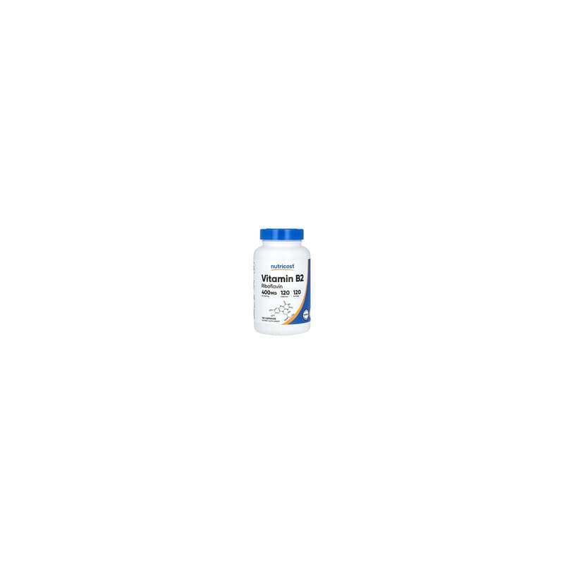 Nutricost, Vitamina B2, 400 mg, 120 cápsulas