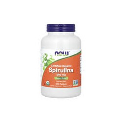 NOW Foods, Espirulina orgánica certificada, 3000 mg, 500 comprimidos (500 mg por comprimido)