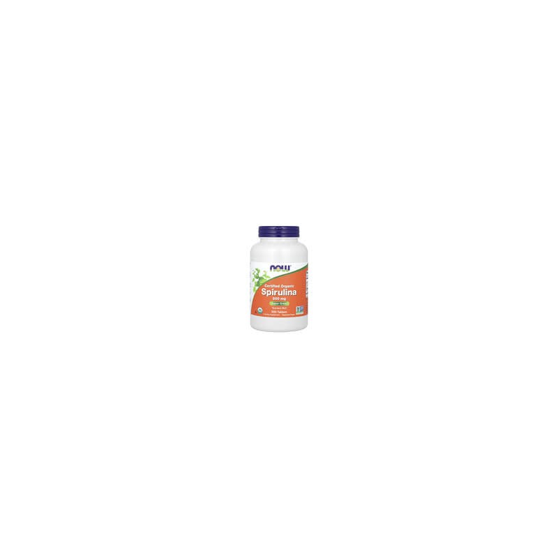 NOW Foods, Espirulina orgánica certificada, 3000 mg, 500 comprimidos (500 mg por comprimido)