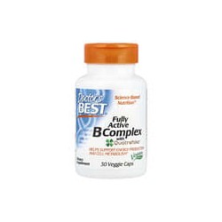 Doctor's Best, Complejo de vitaminas B completamente activo con Quatrefolic, 30 cápsulas vegetales