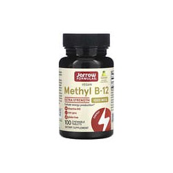 Jarrow Formulas, Metil B-12, Sabor a limón, 1000 mcg, 100 pastillas masticables