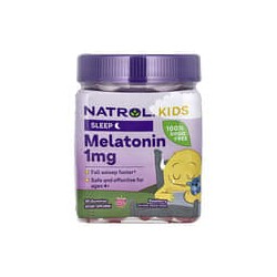 Natrol, Gomitas con melatonina para niños de 4 años en adelante, Frambuesa, 1 mg, 90 gomitas