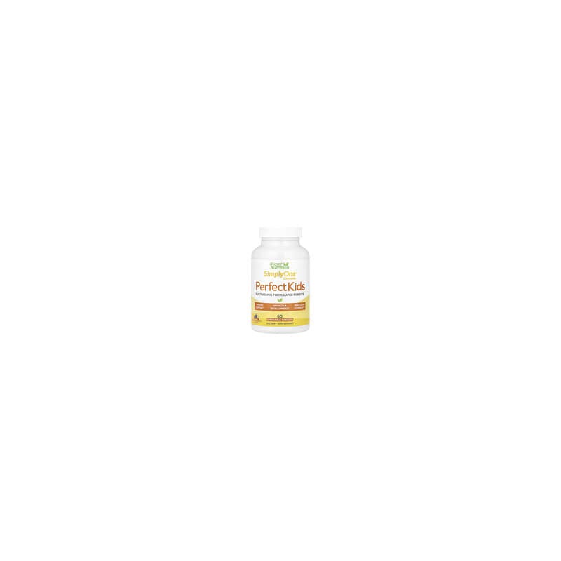Super Nutrition, Perfect Kids, Suplemento multivitamínico completo para niños, Bayas mixtas, 60 comprimidos masticables vegetale