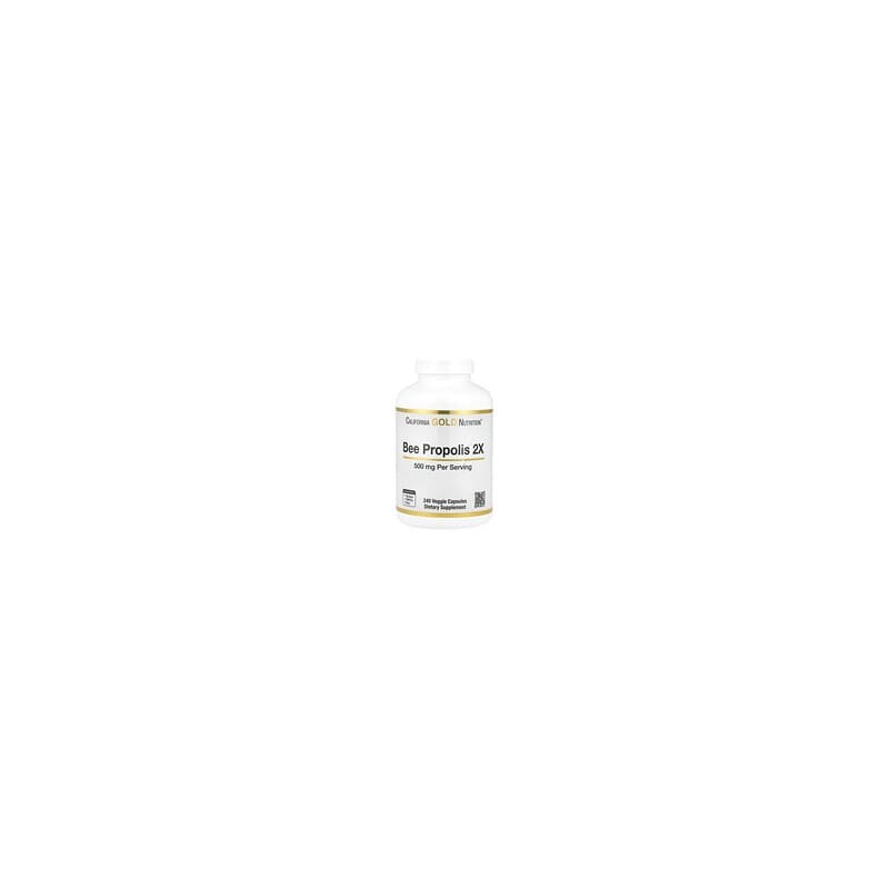California Gold Nutrition, Propóleo de abeja 2X, Extracto concentrado, 500 mg, 240 cápsulas vegetales
