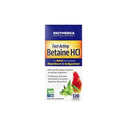Enzymedica, Clorhidrato de betaína, 120 cápsulas