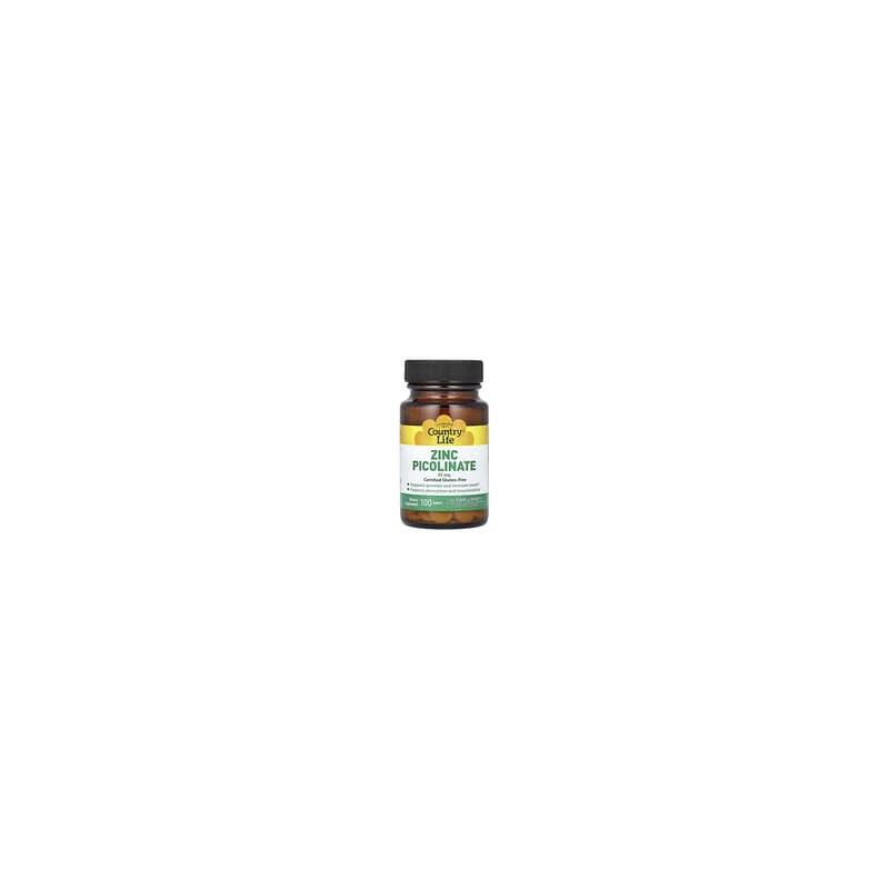 Country Life, Picolinato de zinc, 25 mg, 100 comprimidos